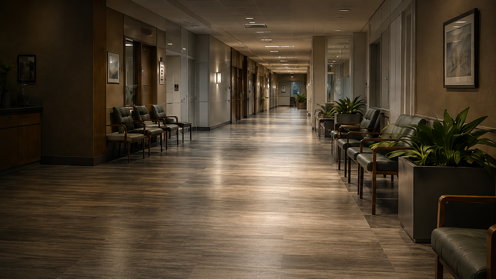 Healthcare facility hallway